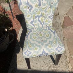 Blue And Green-wing Back Chair