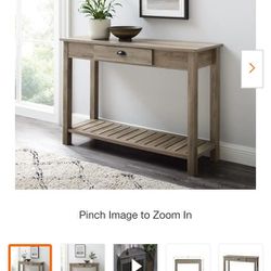 Country 48" Gray Wash Standard Console Table 