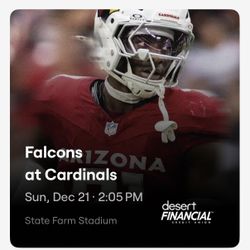 Arizona Cardinals Vs Atlanta Falcons Club Tickets 2 