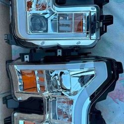 15-17 Ford F150 LED DRL Projector Headlights Luces Calaveras Micas Faros Focos Faroles Headlamps