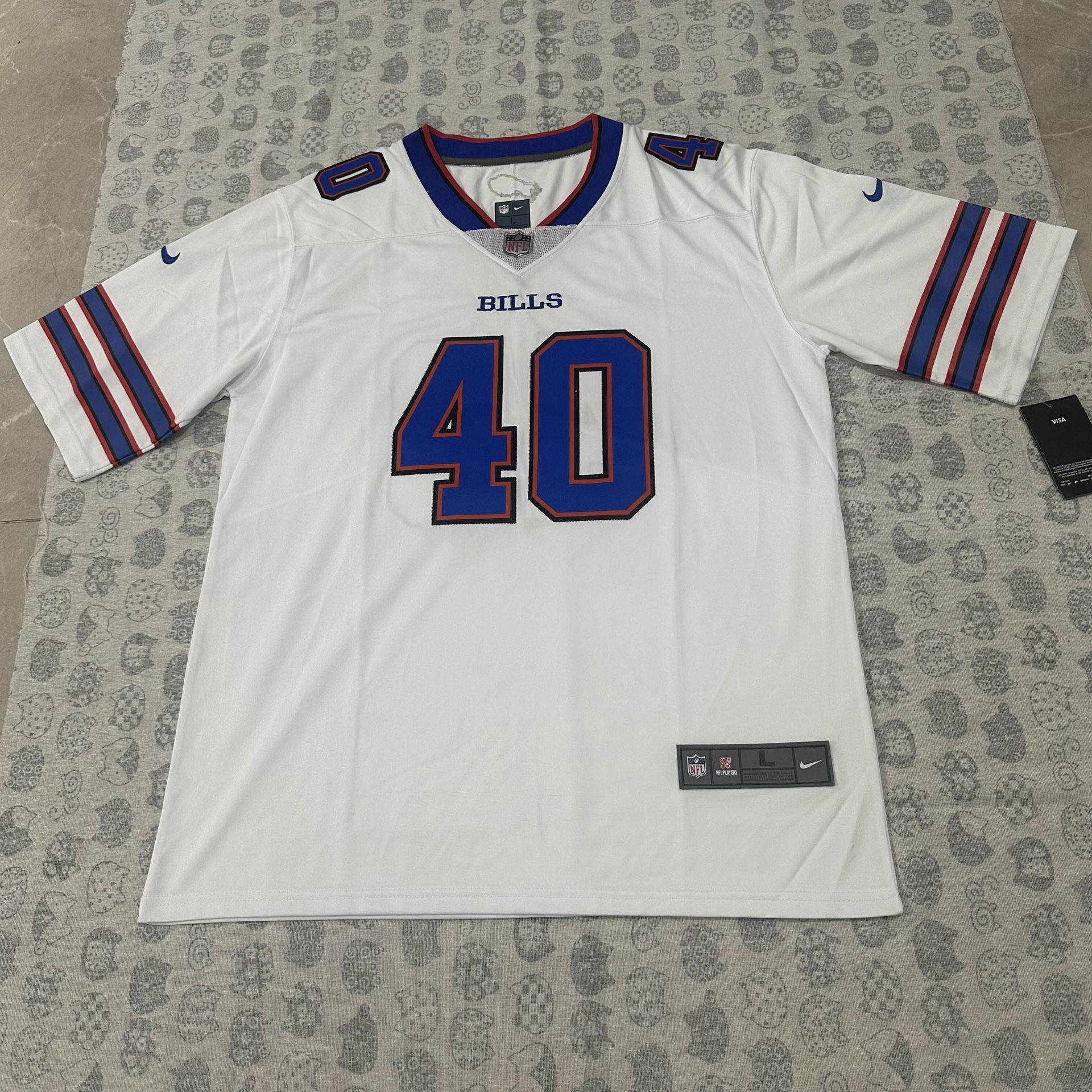 Nfl Buffalo Bills Von Miller No. 40 White And Blue New Jersey 