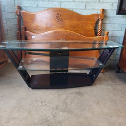 Tiered Tempered Glass Media Console.