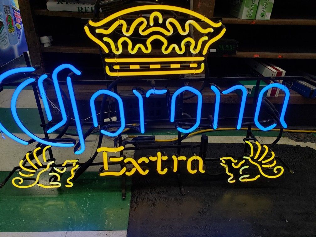 Corona neon sign