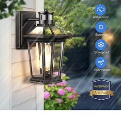 Motion Sensor Outdoor Wall Lantern.