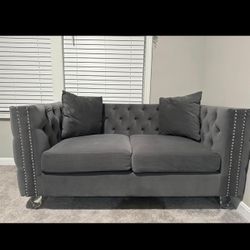 Lexicon Spencer Living Room Loveseat, Gray