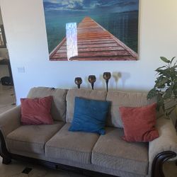 Couches,curtains,cushions ,entry Table, Candle Holders, Dining Set