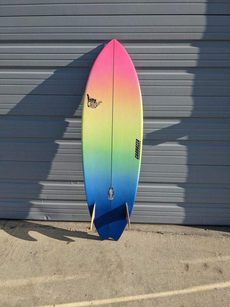 5'8" Carrozza Surfboards Twin Fin