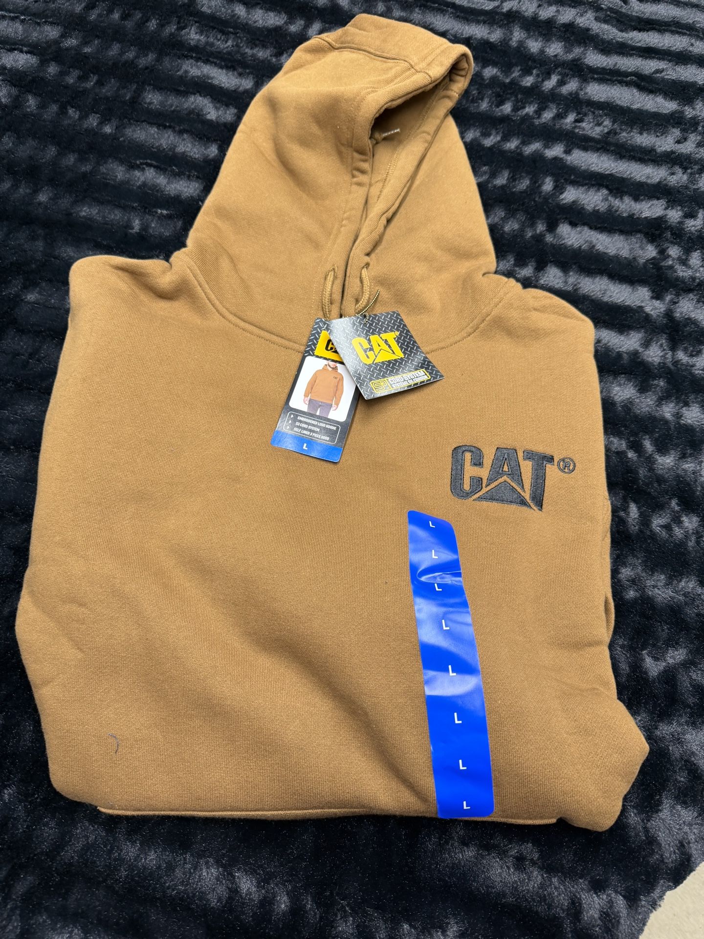 High Quality Tan Caterpillar Men’s Large Hoodie! #workwear