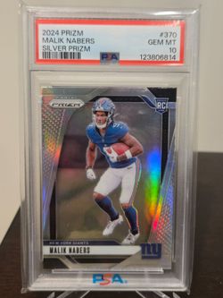 2024 Prizm Malik Nabers Silver PSA 10