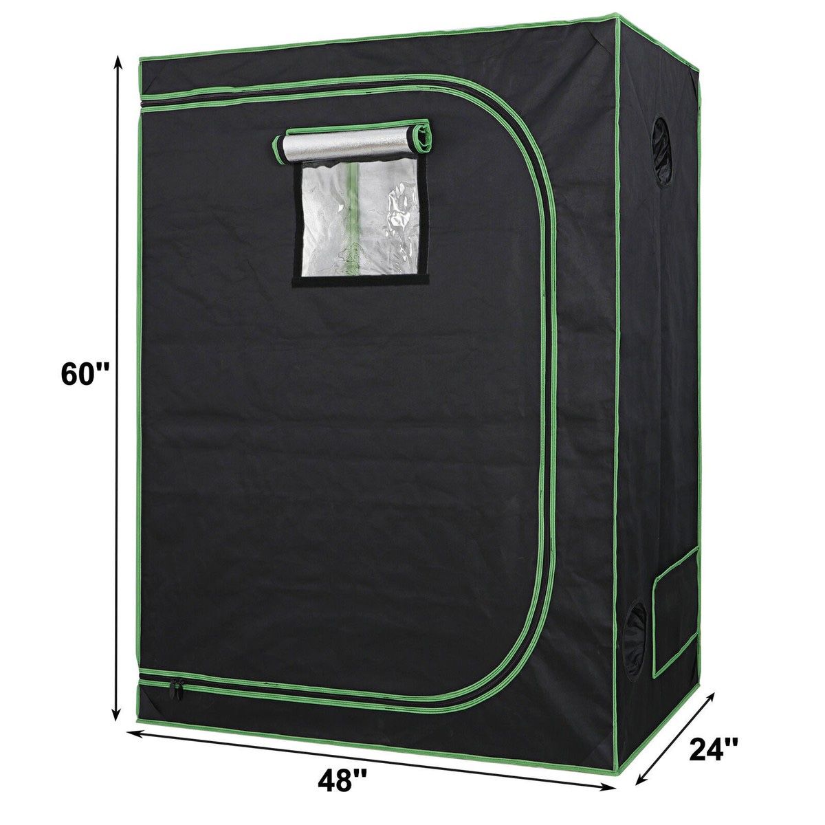2x4 Grow Tent Hydroponic Mushroom 48"x24"x60" Grow Tent Kit w/Observation Window