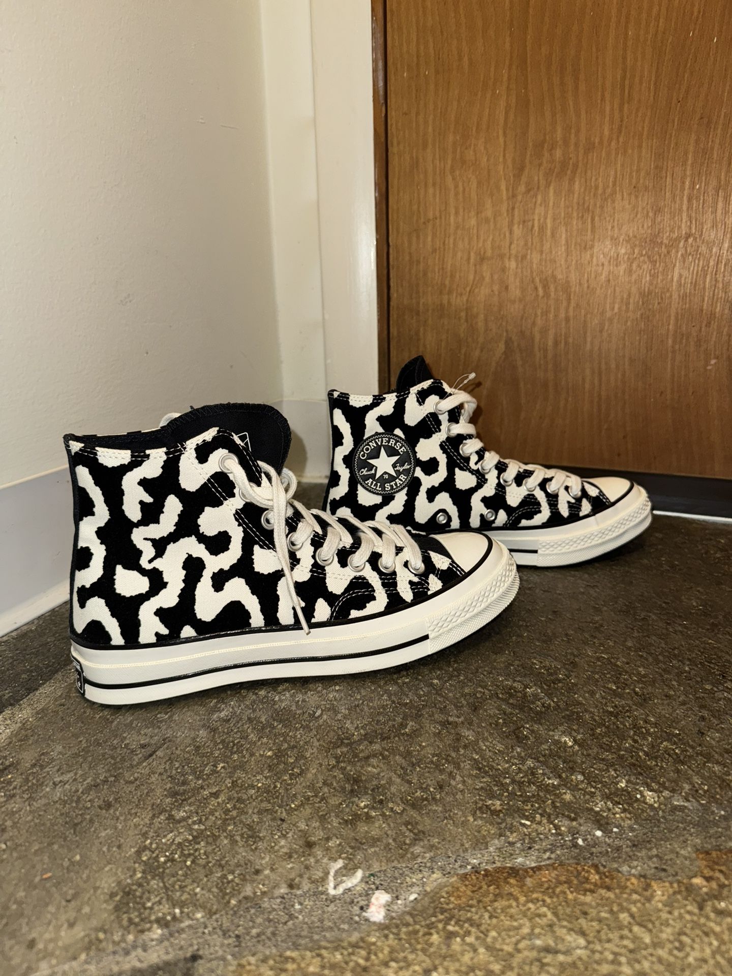 SAMPLE Converse Chuck 70 Lavish Leopard Black & Egret High Top Shoes Size 7W/ 9M