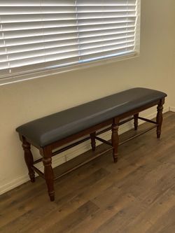 Long (Faux) Leather Bench