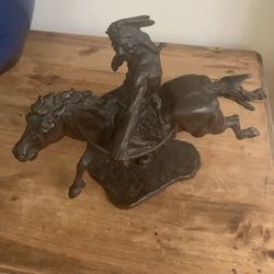 John Barney (Jack) Weaver “Indian Hunter" Bronze Sculpture.