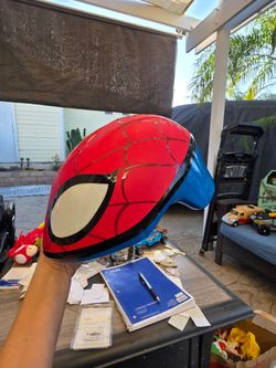 spiderman kids child's bicycle  helmet