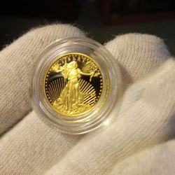 2020-W Gold American Eagle Proof 1/10 Oz 5 Dollar  With Box Coa & Case