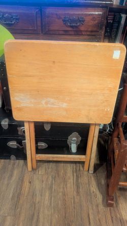 Vintage Wooden Folding TV Tray Table