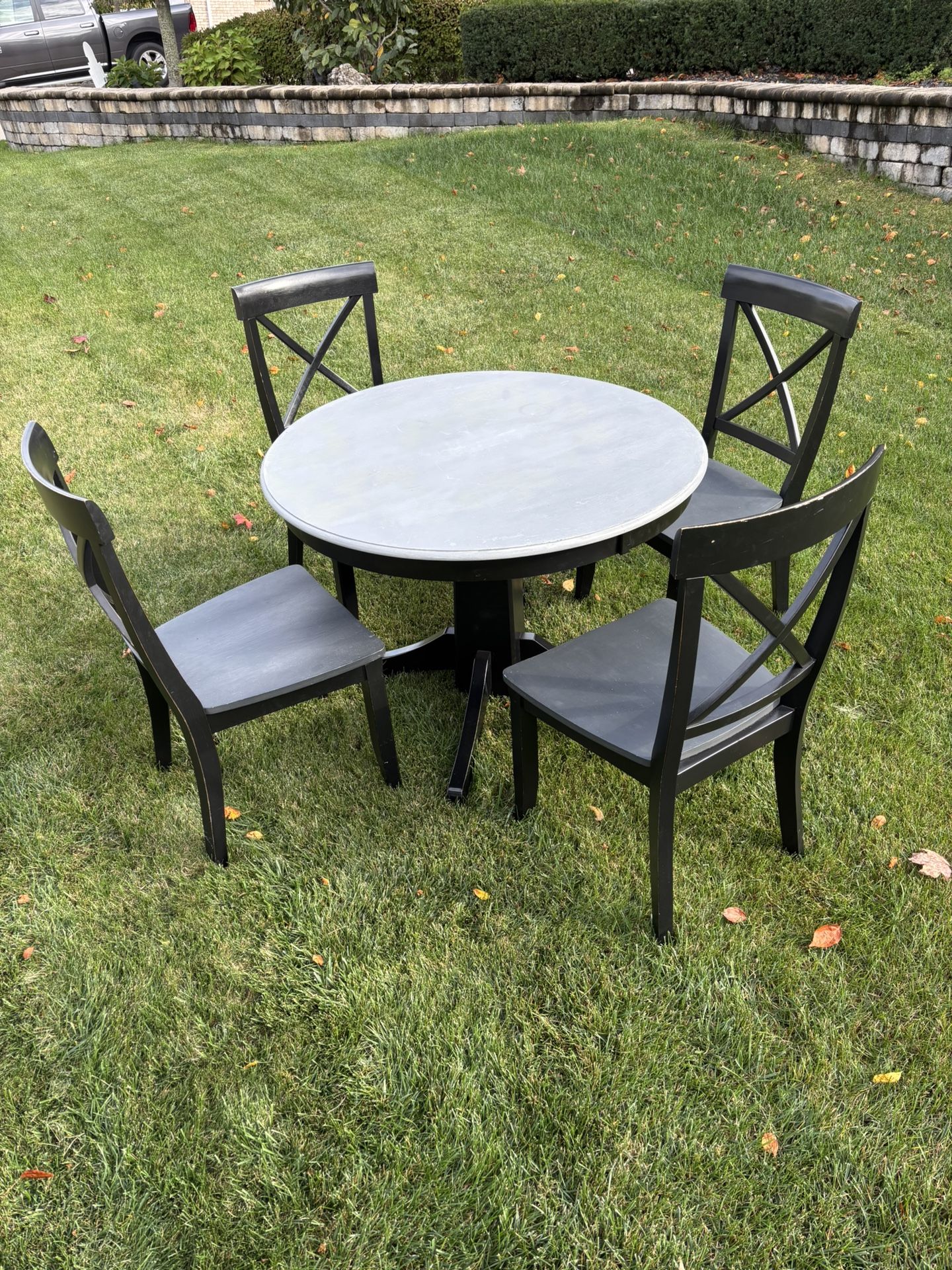 Solid Wood Dining Set - With 4 Chairs