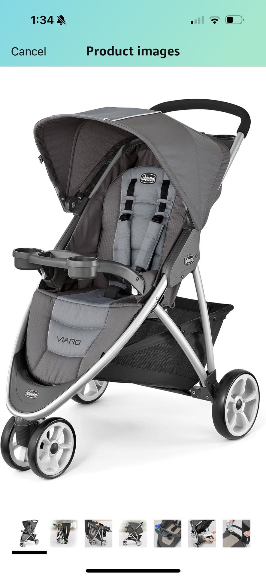 Lightly used Chicco Viaro Quick-Fold Stroller