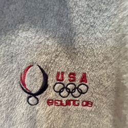 Vintage Olympic USA 2008 Beijing Men’s Size Large Fleece Jacket Made In USA