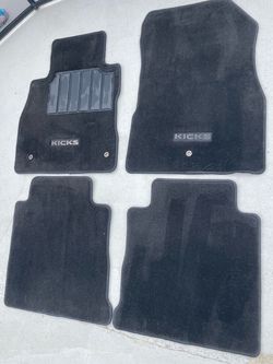 Nissan Kicks 2018-2025 Floor Mats OEM Front & Rear Set Black - Set of 4