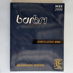 BarBri Bar Review Simulated Multi-state Bar Examination 