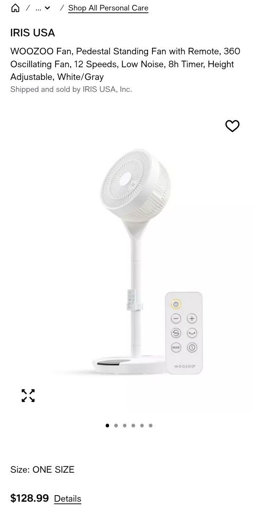 Woozoo Fan 360 Degree Comes With A Remote