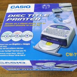 Casio CW-50 Disc Title Printer, Thermal Printer