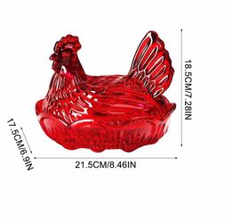 Mosser Glass Ruby Red Hen on Nest Candy Dish