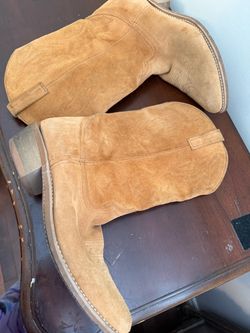 Laredo Men’s Suede Western Cowboy Boots – Size 12D – All Leather