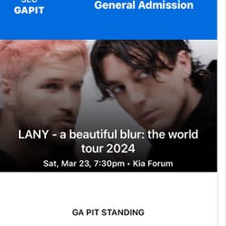 LANY CONCERT  TICKET