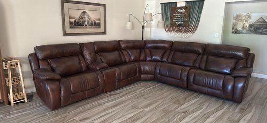 Leather Ashley Furniture Power Sectional