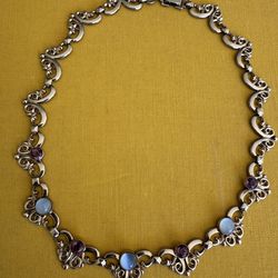 14K GOLD & .925 STERLING SILVER VINTAGE NECKLACE