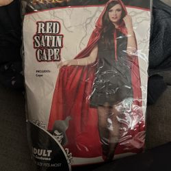 Red Satin cape - Adult