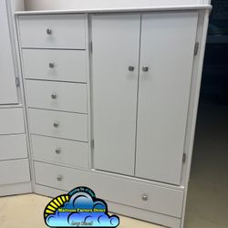 White Pacoima Wardrobe Dresser Ropero Nuevo 