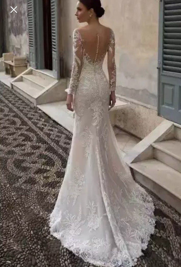 Long Sleeve Wedding Gown for Fall Or Winter 