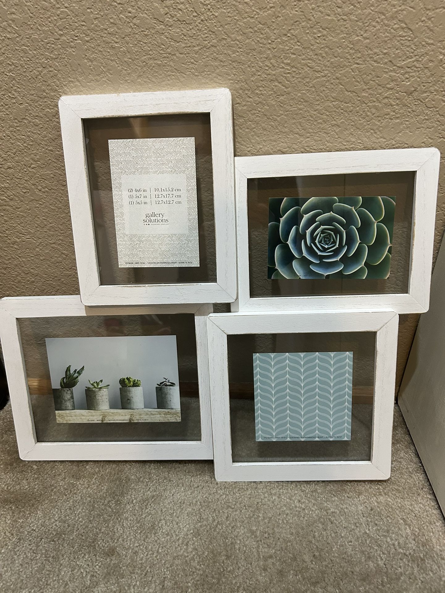 New Distressed White Wooden Photo Frame