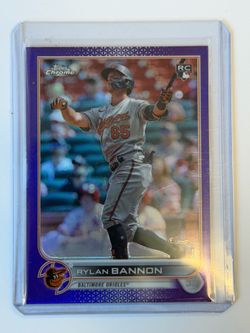 2022 Topps Chrome Update Purple Refractor #148 Rylan Bannon - Orioles - Rookie