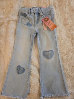 Girls heart flare jeans