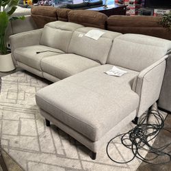 Fabric Recliner Sofa With Chaise
