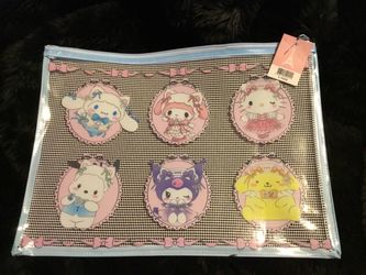 Sanrio Characters Mesh Zipper Pouch paper size