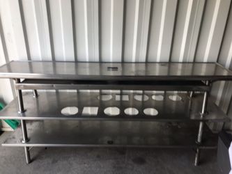 Stainless steel industrial table