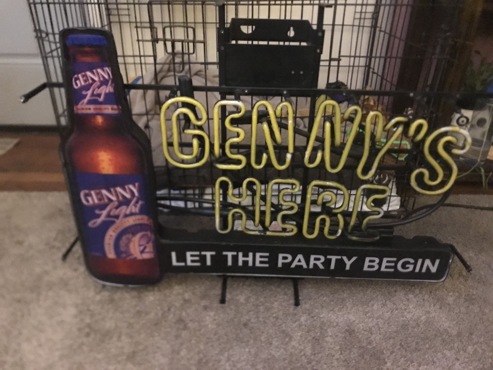 Genny’s Here, Let The Party Begin Neon Sign
