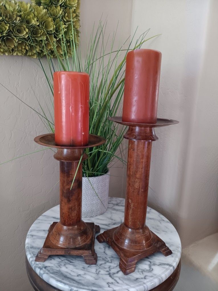 $6 Great Metal Candle Holders. 
12" and 10" Tall. Candles NOT Included 