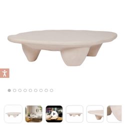 Brand New Athen 57" Nude Faux Stone Coffee Table SKU TOV-OC18502