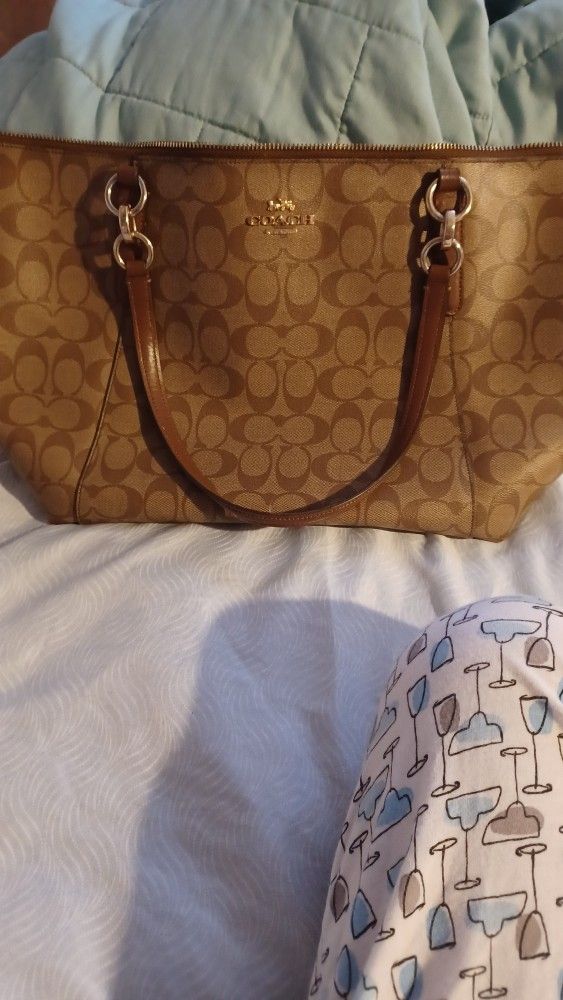 Coach Canvas Monogram Purse