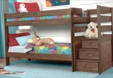 Kids Twin Wooden Bunk Bed, New