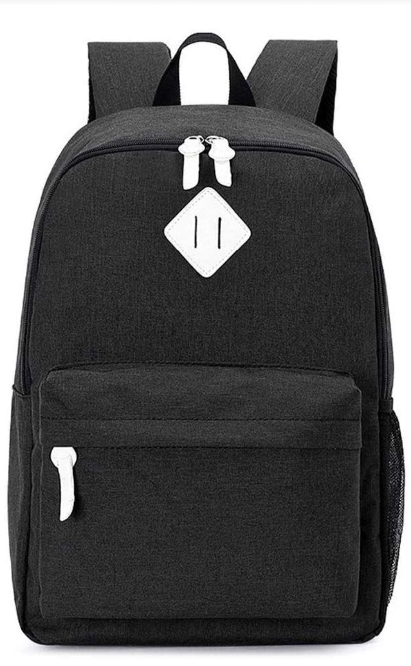 Canvas Laptop Backpack for 14 Inch (Black)