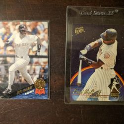 Fred McGriff - San Diego Padres-93 Leaf And Fleer Ultra (2 Cards)