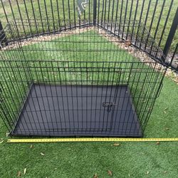 Large 2-door Dog Cage, 4ft long, 31” tall.