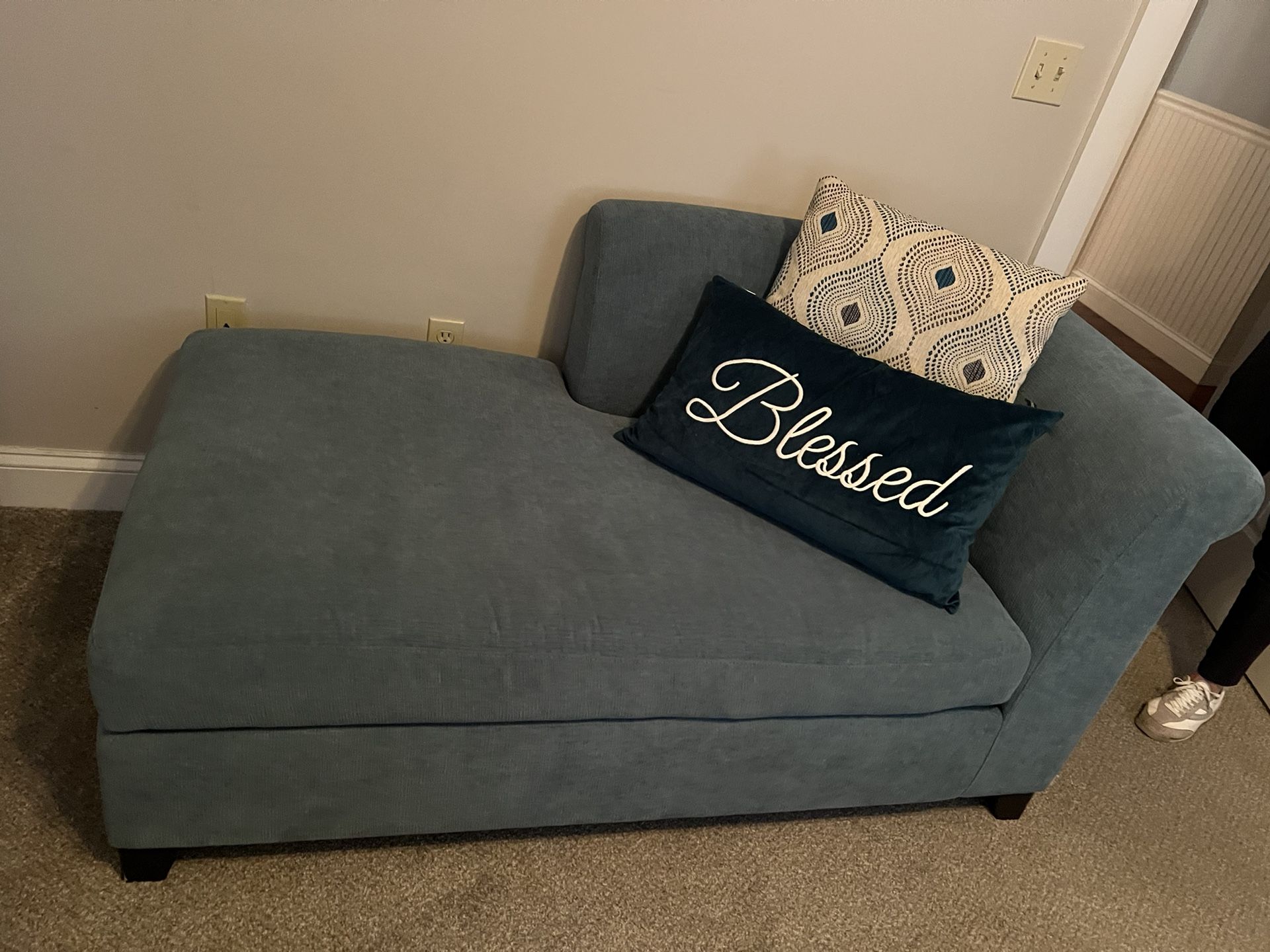 Blue Chaise Lounge Chair